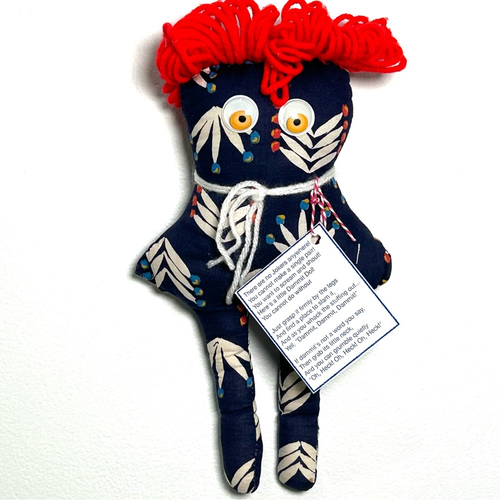 Mah Jongg Dammit Doll Handcrafted Fun Game Accessory with Poem NEW